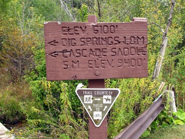 Cascade Saddle Utah Trailhead